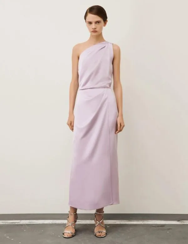 Marella Dresses Women Satin Dress Lilac