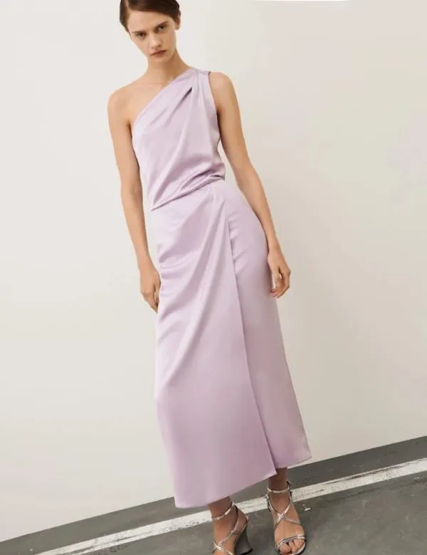 Marella Dresses Women Satin Dress Lilac
