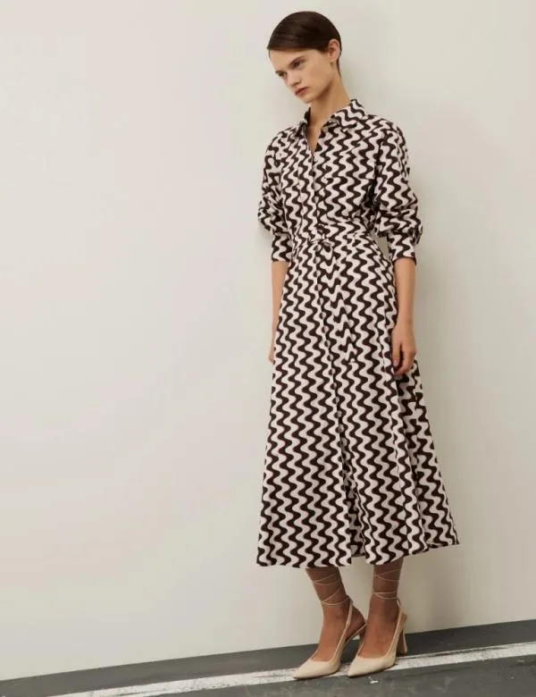 Marella Dresses Women Shirt Dress Chocolate