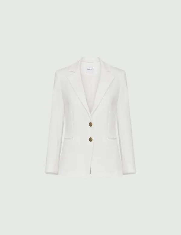 Marella Jackets Women Jersey Blazer White