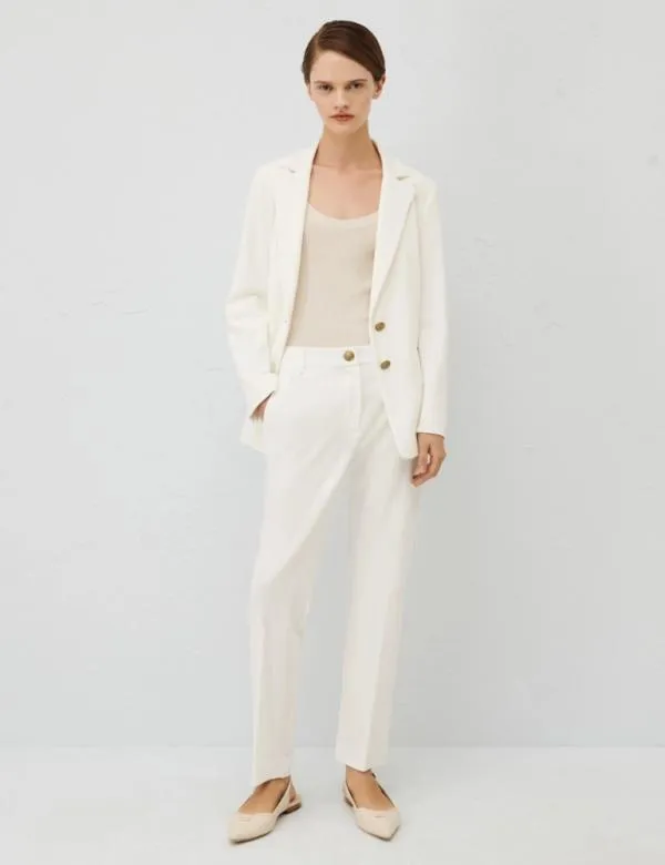 Marella Jackets Women Jersey Blazer White