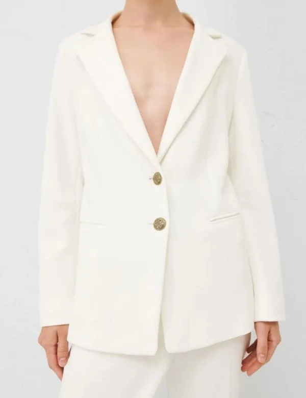 Marella Jackets Women Jersey Blazer White