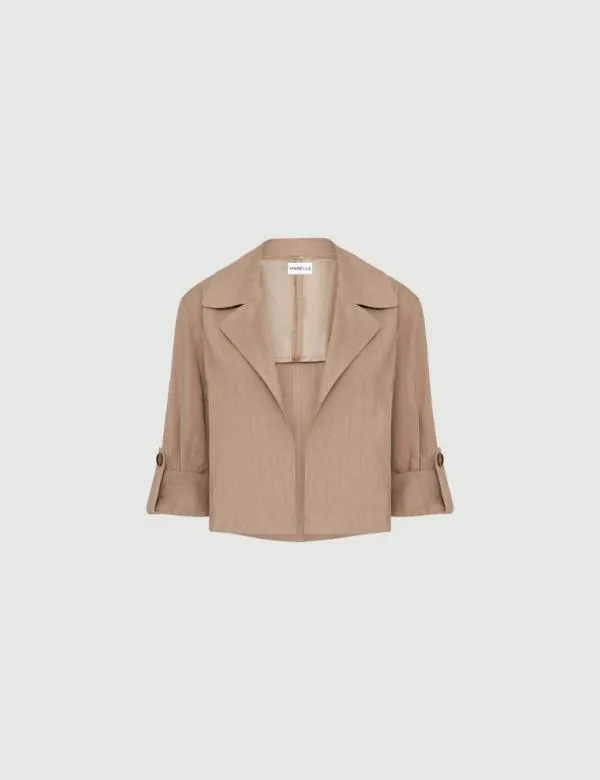 Marella Jackets Women Linenblend Jacket Beige