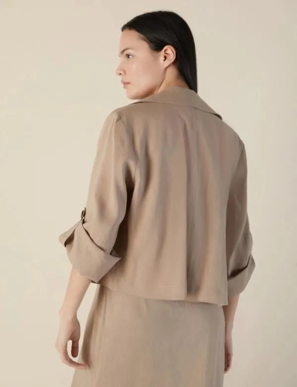 Marella Jackets Women Linenblend Jacket Beige