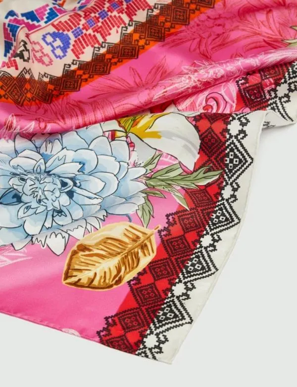 Marella Scarves And Foulard Women Silk Scarf Pink