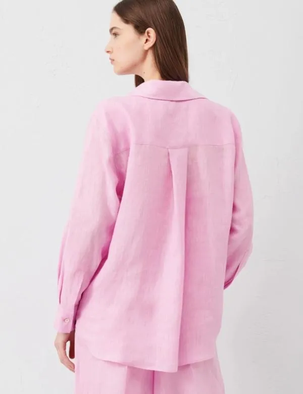 Marella Shirts Women Linen Shirt Pink
