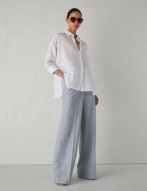 Marella Shirts Women Oversized Shirt White Marella Shirts Women Oversized Shirt White