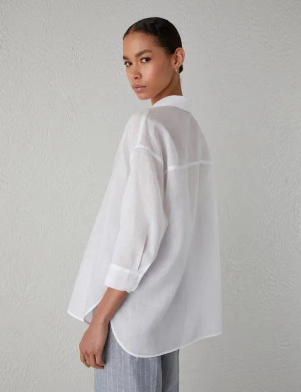 Marella Shirts Women Oversized Shirt White Marella Shirts Women Oversized Shirt White