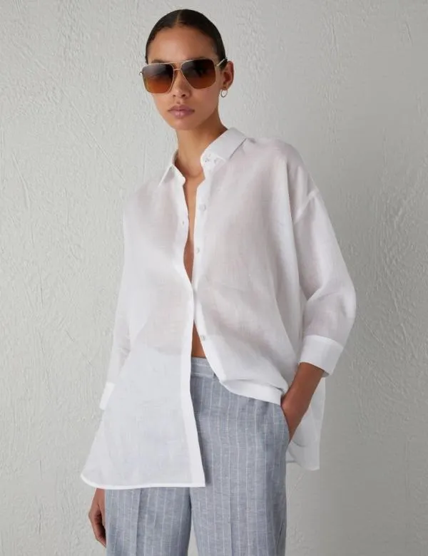 Marella Shirts Women Oversized Shirt White Marella Shirts Women Oversized Shirt White