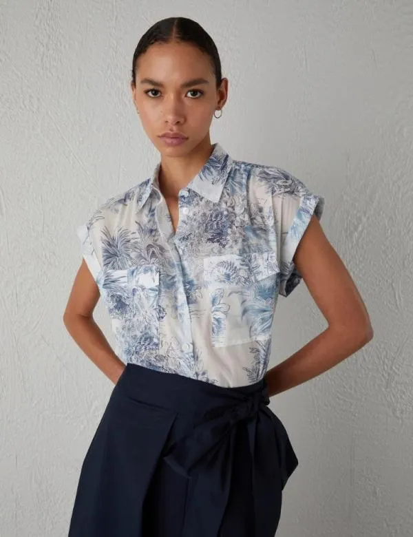 Marella Shirts Women Patterned Shirt Ice
