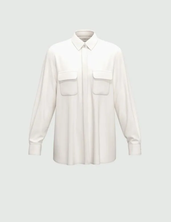 Marella Shirts Women Pocket Tshirt Cream