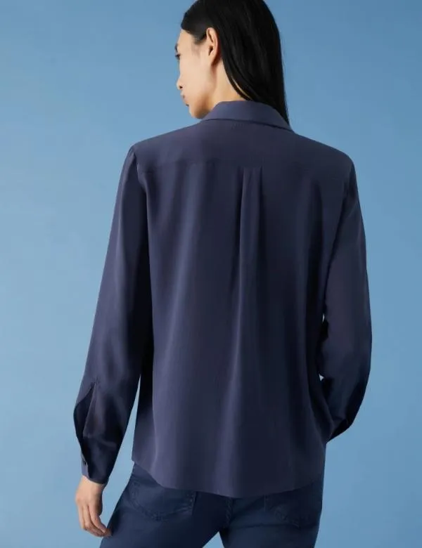 Marella Shirts Women Silk Shirt Midnightblue
