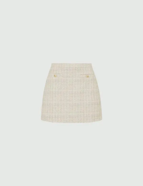 Marella Skirts Women Mini Skirt With Lurex Natural
