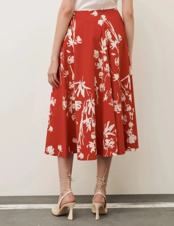 Marella Skirts Women Patterned Skirt Red