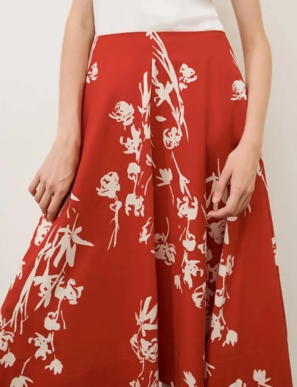 Marella Skirts Women Patterned Skirt Red