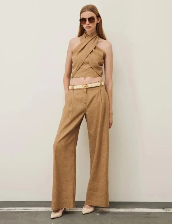Marella Tops And TShirt Women Crossover Top Beige