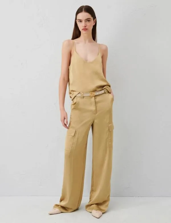 Marella Tops And TShirt Women Lingerielook Top Pistachio Green