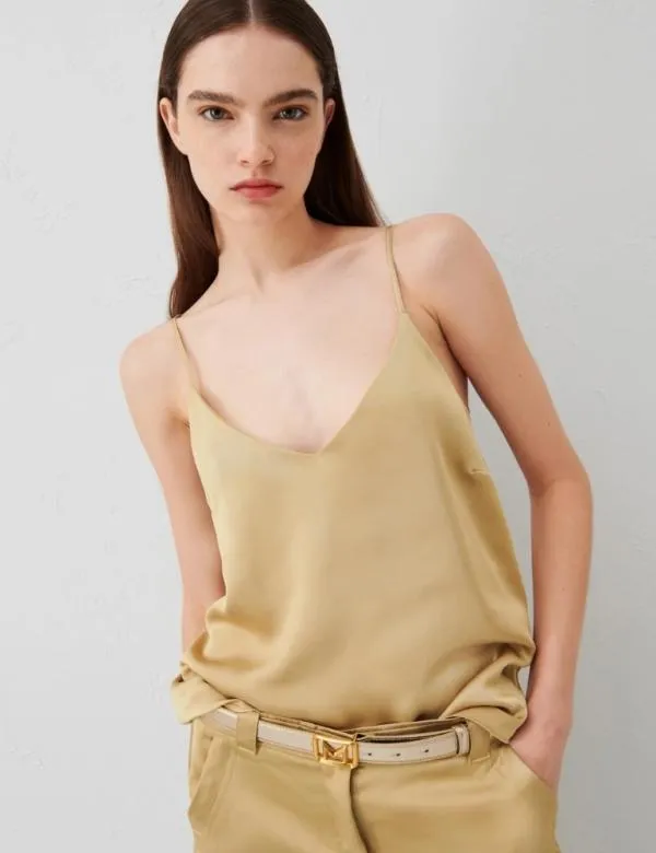 Marella Tops And TShirt Women Lingerielook Top Pistachio Green