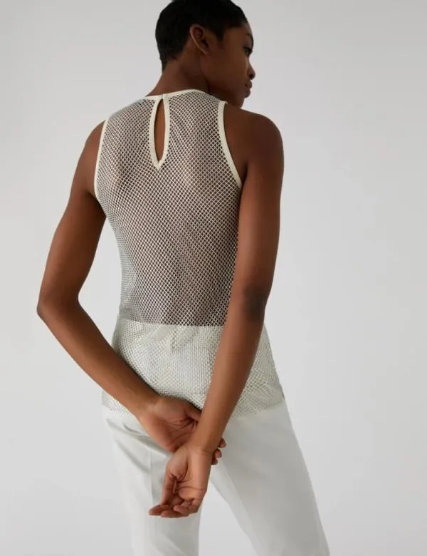 Marella Tops And TShirt Women Mesh Top Wool White