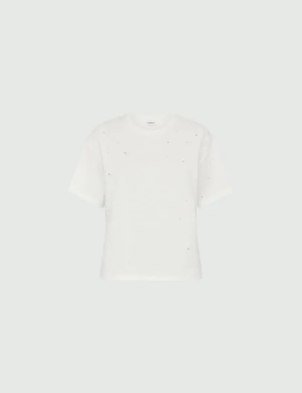 Marella Tops And TShirt Women Rhinestone Tshirt Optical White