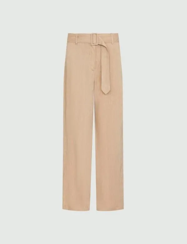 Marella Trousers Women Carrotfit Trousers Beige