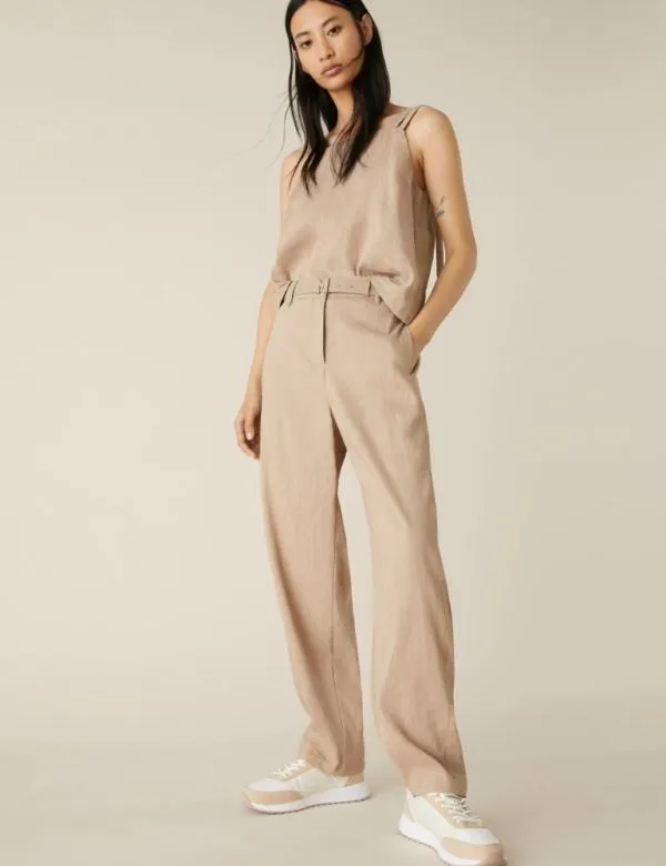Marella Trousers Women Carrotfit Trousers Beige