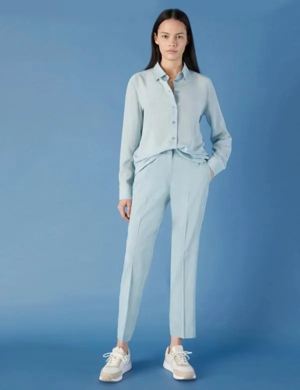 Marella Trousers Women Chinos Skyblue