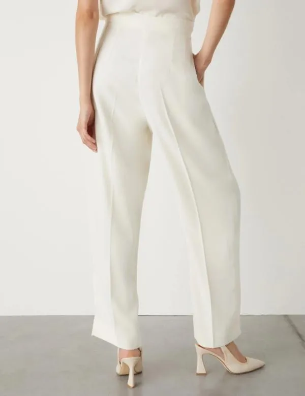 Marella Trousers Women Darted Trousers Wool White