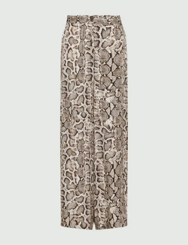 Marella Trousers Women Patterned Trousers Natural