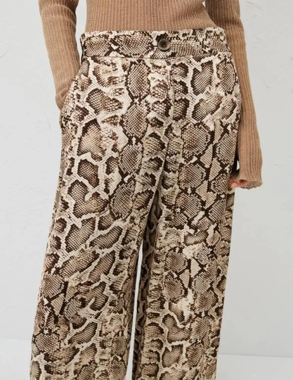 Marella Trousers Women Patterned Trousers Natural
