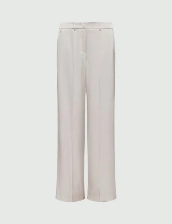 Marella Trousers Women Satin Trousers Stone