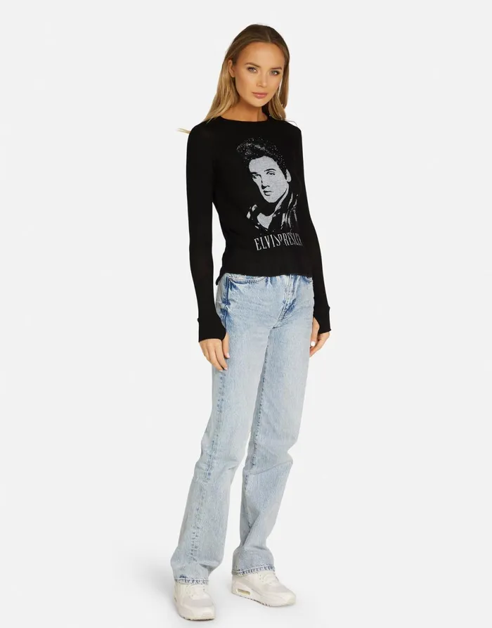 McKinley Elvis Presley Black Women039s Lauren Moshi Long Sleeve