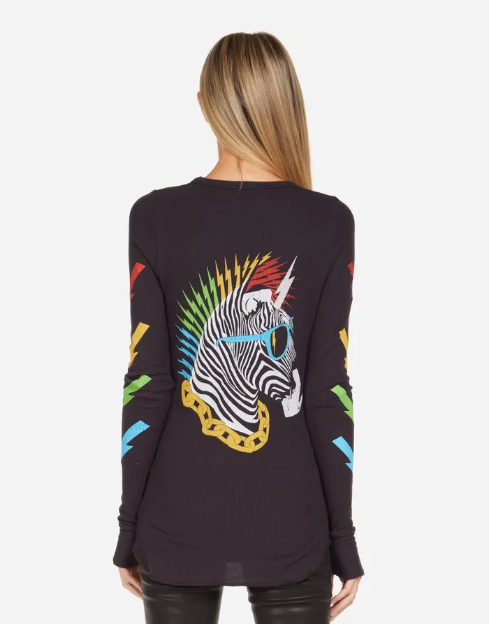 McKinley Lightning Zebra Onyx Women039s Lauren Moshi Long Sleeve