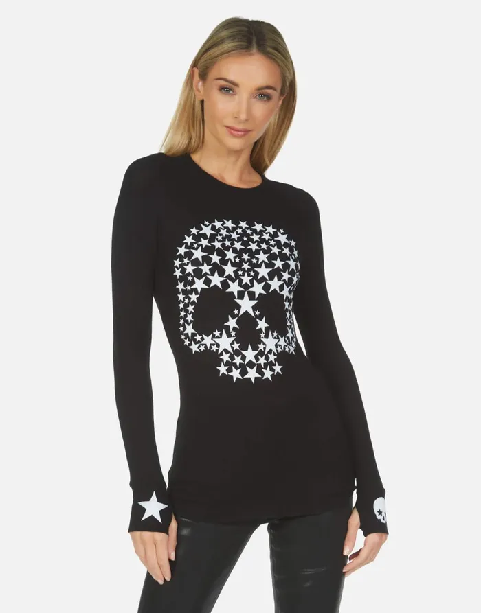 McKinley Star Skull Black Women039s Lauren Moshi Long Sleeve