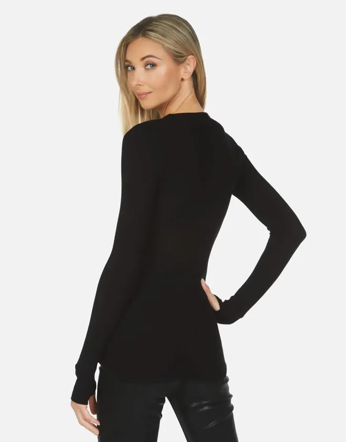 McKinley X Vampire Lip Black Women039s Lauren Moshi Long Sleeve