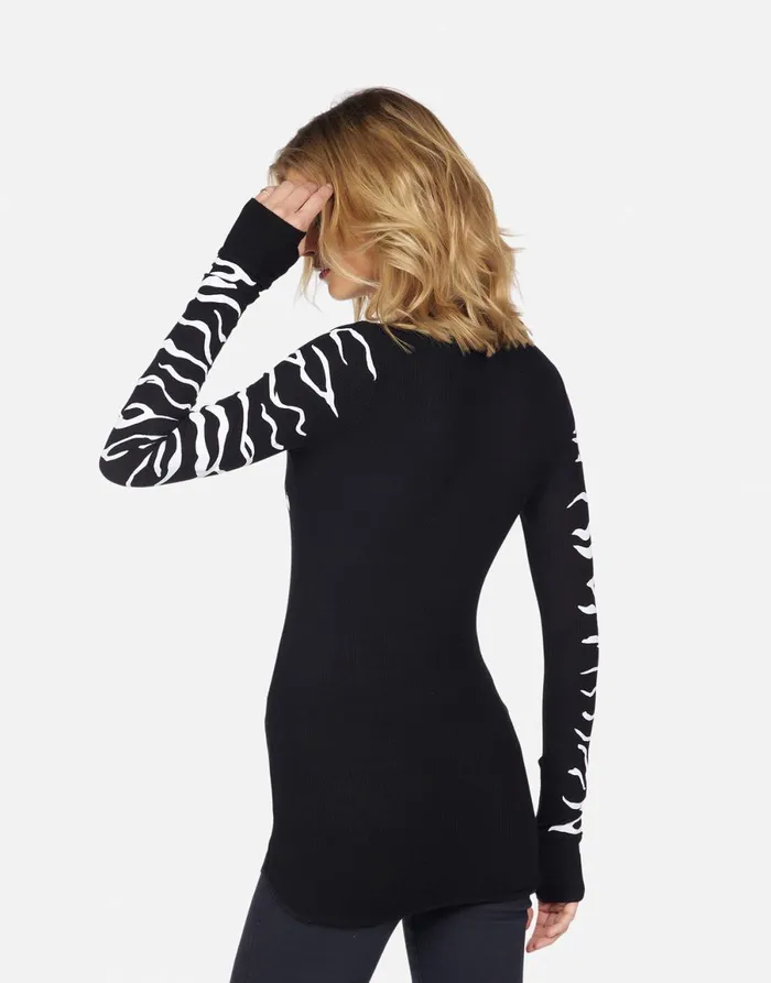 McKinley Zebra Lip Black Women039s Lauren Moshi Long Sleeve