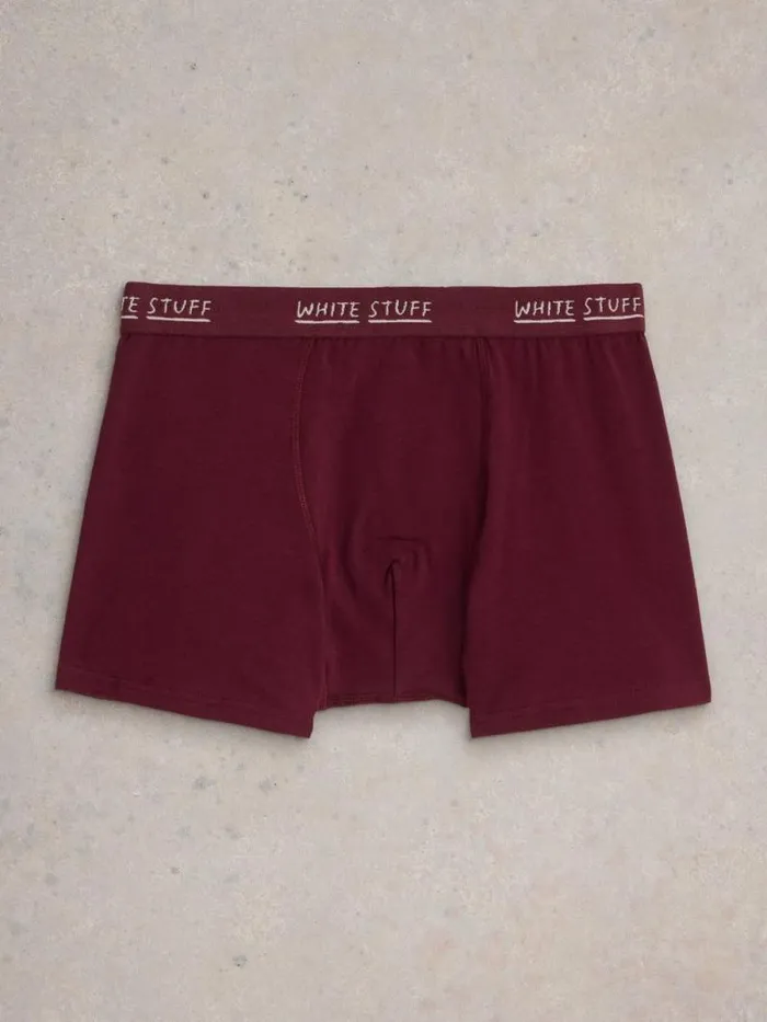 Men 2pack Boxers Plain Stripe Plum Multi White Stuff Underwear Men 2pack Boxers Plain Stripe Plum Multi White Stuff Underwear