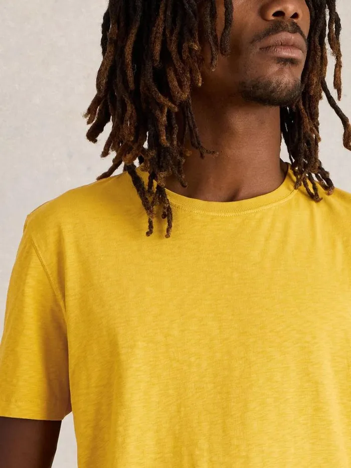 Men Abersoch Short Sleeve Tee Light Yellow White Stuff Loungewear