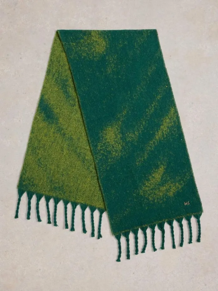 Men Benny Brushed Scarf Green Multi White Stuff Scarves Men Benny Brushed Scarf Green Multi White Stuff Scarves
