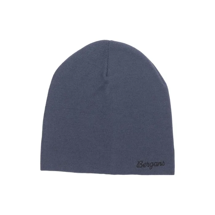 Men Bergans Of Norway Beanies And Caps Allround Mid Warm Merino Beanie Granite Blue