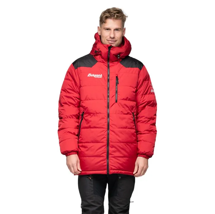 Men Bergans Of Norway Down Jackets Expedition Down Light Parka Red Black