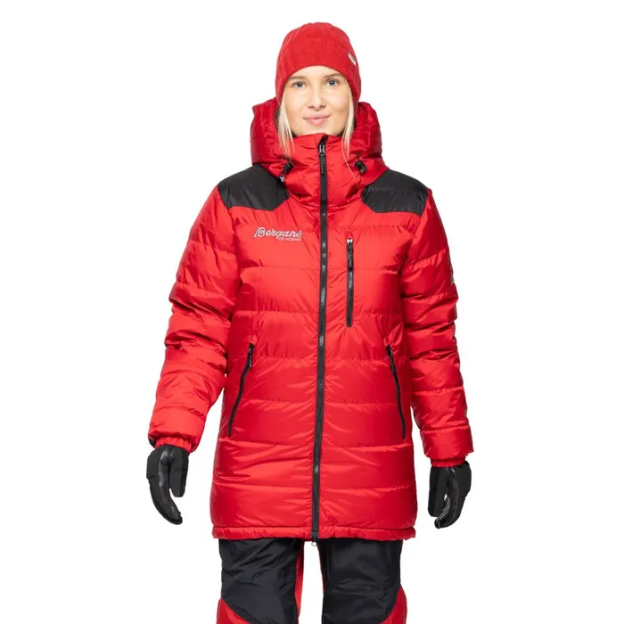 Men Bergans Of Norway Down Jackets Expedition Down Light Parka Red Black
