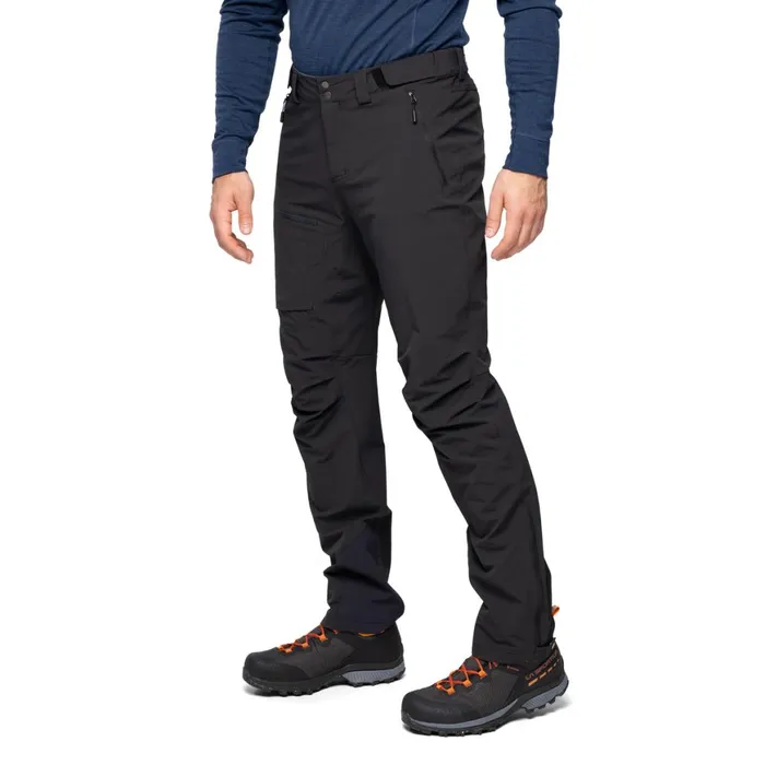 Men Bergans Of Norway Hiking Pants Breheimen Softshell Pants Black Solid Charcoal