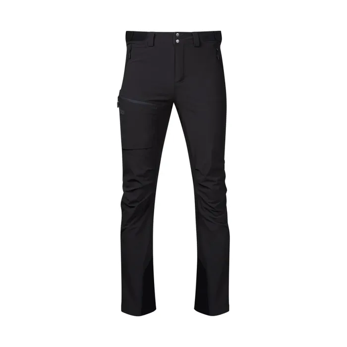 Men Bergans Of Norway Hiking Pants Breheimen Softshell Pants Black Solid Charcoal