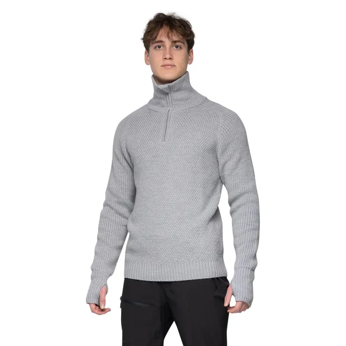 Men Bergans Of Norway Jumpers And Long Sleeves Ulriken Jumper Magnesium Grey