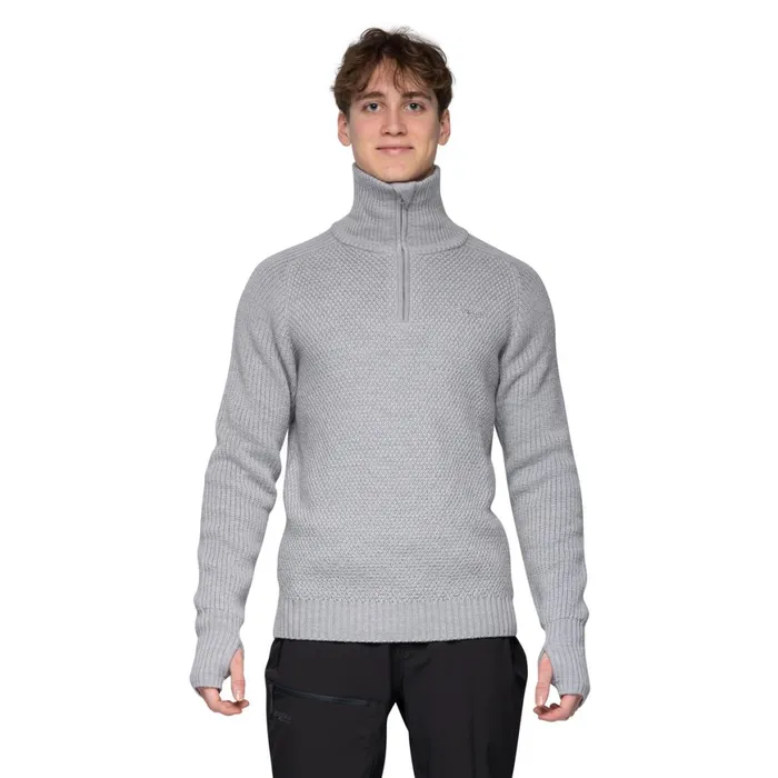 Men Bergans Of Norway Jumpers And Long Sleeves Ulriken Jumper Magnesium Grey