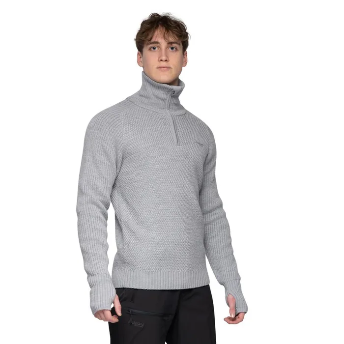 Men Bergans Of Norway Jumpers And Long Sleeves Ulriken Jumper Magnesium Grey