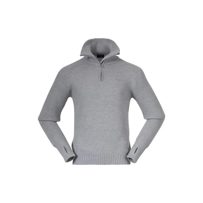 Men Bergans Of Norway Jumpers And Long Sleeves Ulriken Jumper Magnesium Grey