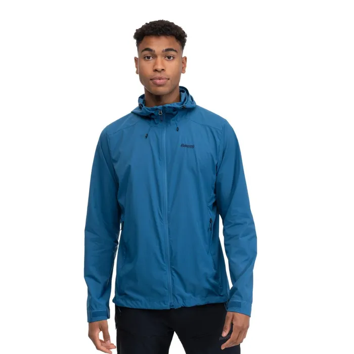 Men Bergans Of Norway Softshell Jackets Skar Light Windbreaker Jacket North Sea Blue