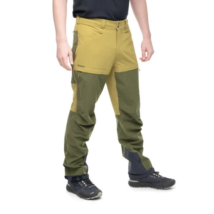 Men Bergans Of Norway Softshell Pants Bekkely Hybrid Pants Olive Green Dark Olive Green